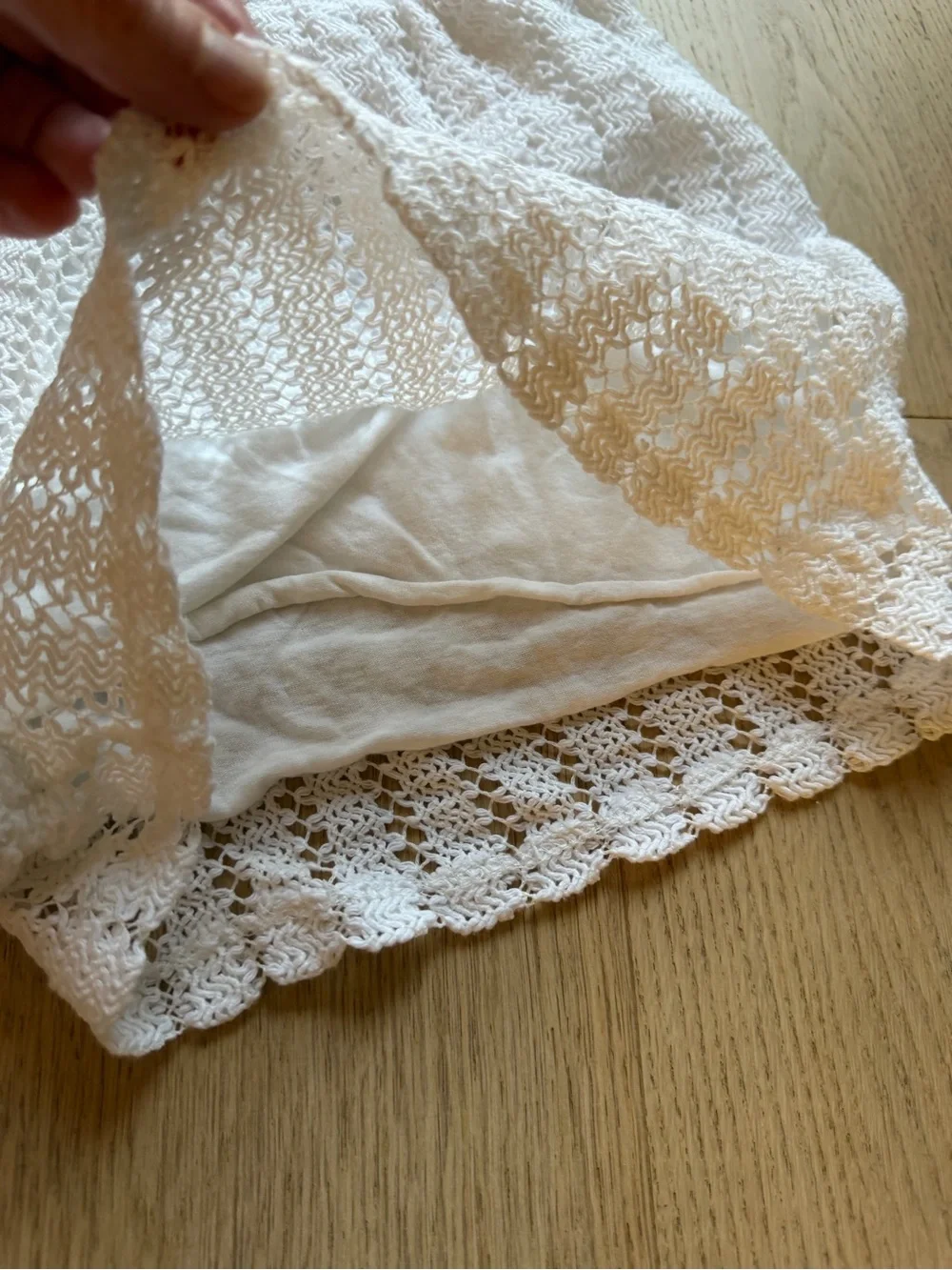 Zara Girls White Crochet Tank & Shorts Set- size 11-12 years